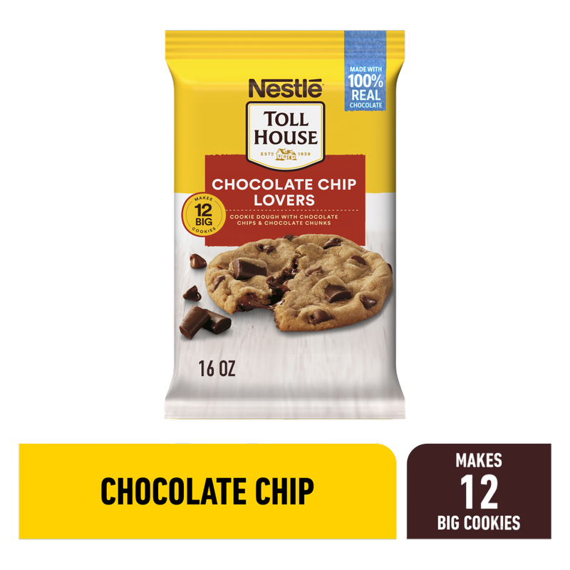 Nestle Toll House Ultimates Chocolate Chip Lovers Cookie Dough - 12ct /16oz