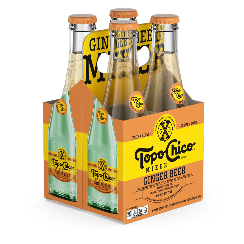 Topo Chico Mixer Ginger Beer 4pk 7.1oz Glass Bottle