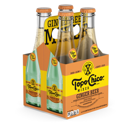 Topo Chico Mixer Ginger Beer 4pk 7.1oz Glass Bottle