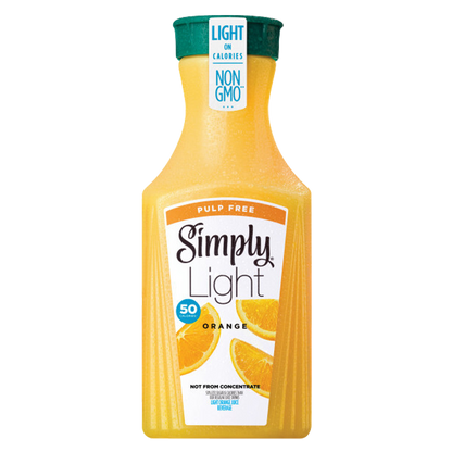 Simply Orange Pulp Free Light Orange Juice 52oz Btl