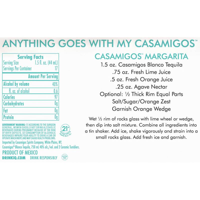 Casamigos Blanco Tequila Gift Set 750ml