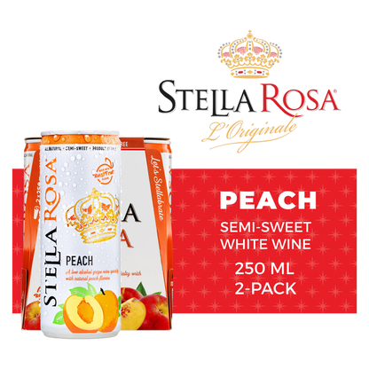 Stella Rosa Peach Semi-Sweet White Wine 2Pk/250 ml