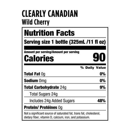 Clearly Canadian Wild Cherry 11oz Glass Bottle
