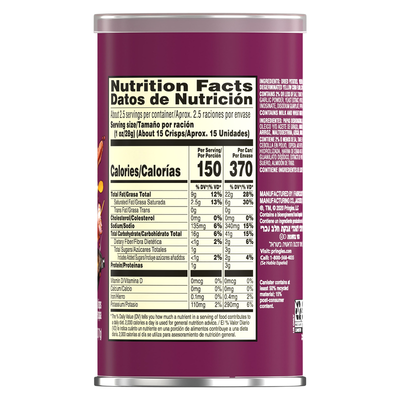 Pringles Barbecue Large Grab & Go 2.5oz