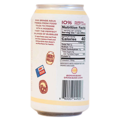 Bawi La Maracuyá Agua Fresca 12oz Can