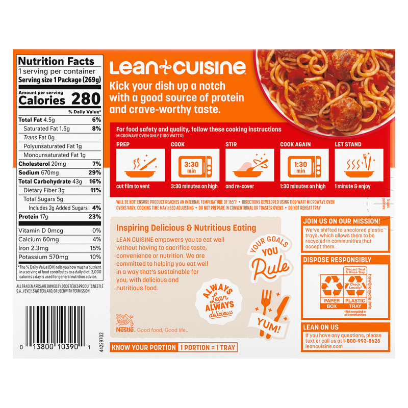 Lean Cuisine Spaghetti & Meatballs 9.5oz
