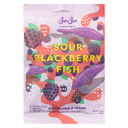 Bonbon Sour Blackberry Fish, 5.2oz