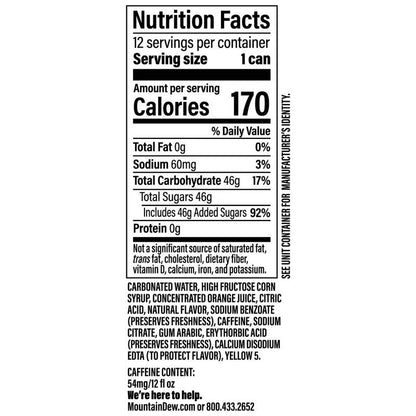 Mountain Dew 12pk 12oz Can