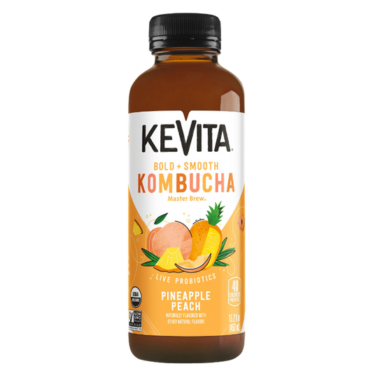 Kevita Pineapple Peach Kombucha 15.2oz Btl