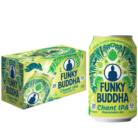 Funky Buddha Chant Session IPA Craft Beer, 6 pk, 12 oz cans, 4.2% ABV