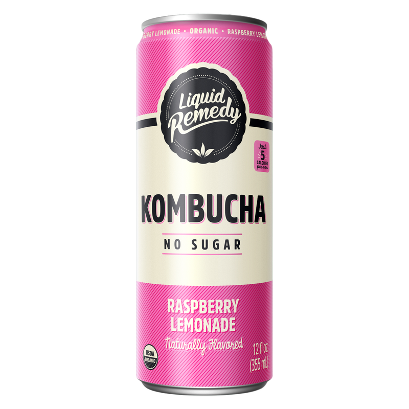 Liquid Remedy Kombucha Raspberry Lemonade 12oz Can
