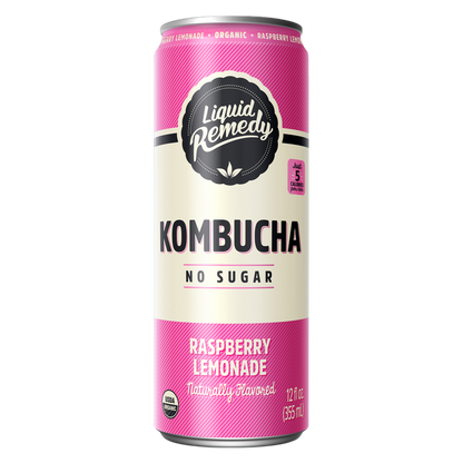 Liquid Remedy Kombucha Raspberry Lemonade 12oz Can