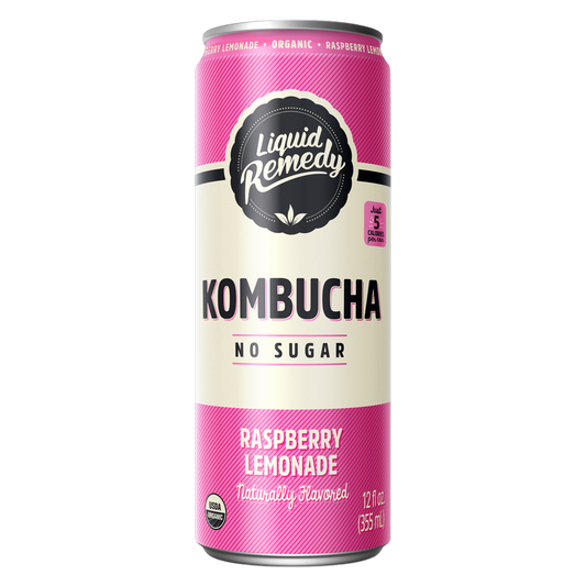 Liquid Remedy Kombucha Raspberry Lemonade 12oz Can