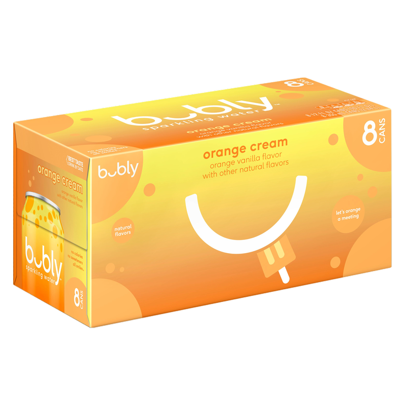 Bubly Orange Cream 8pk 12oz Can