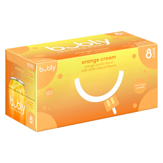 Bubly Orange Cream 8pk 12oz Can