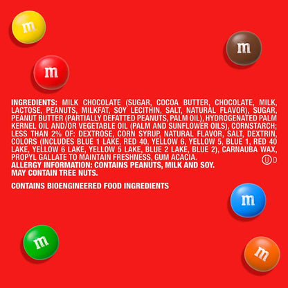 M&M'S Peanut Butter Milk Chocolate Candy, Sharing Size, 9 oz Bag