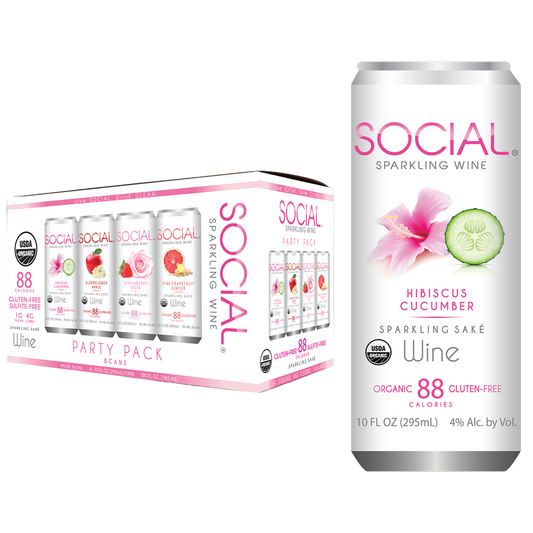 Social Sparkling Wine Variety Pack 8pk 10oz Can 4.0% ABV