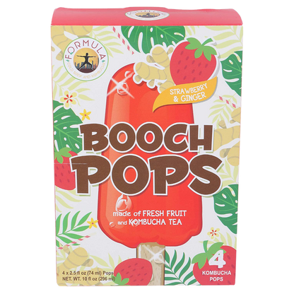 Booch Pop Strawberrry Ginger 4ct