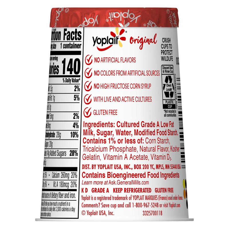Yoplait Original French Vanilla Yogurt - 6oz