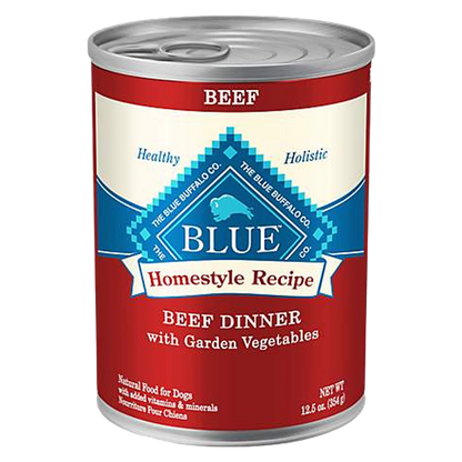 4 Ct Blue Buffalo Homestyle Recipe Beef Dog Food 12.5oz