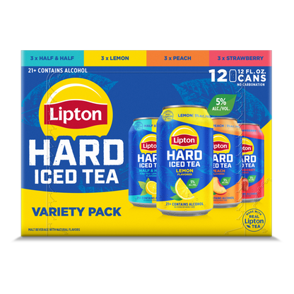 Lipton Hard Iced Tea Variety Pack 12pk 12oz Can 5% ABV