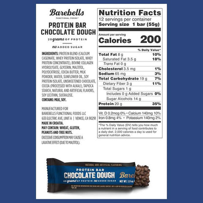 Barebells Chocolate Dough Protein Bar Case 12 CT