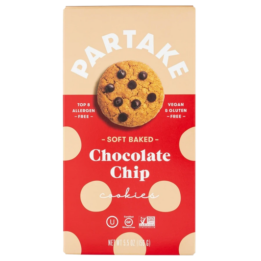 Partake Gluten Free Vegan Soft Baked Chocolate Chip Cookies 5.5oz