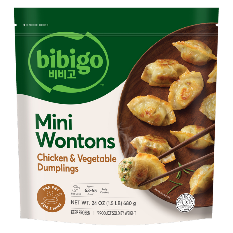 Bibigo Frozen Chicken & Vegetable Mini Wontons 24oz