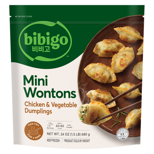 Bibigo Frozen Chicken & Vegetable Mini Wontons 24oz
