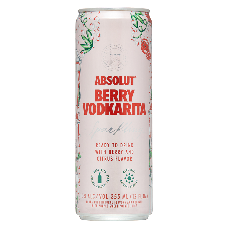 Absolut Berry Vodkarita 4pk 12oz Can 10.0% ABV