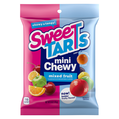 SweeTARTS Mini Chewy, Candy, Mixed Fruit, 6 oz