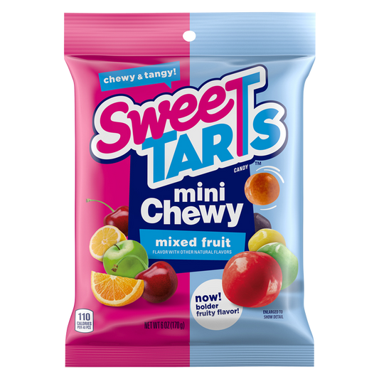 SweeTARTS Mini Chewy, Candy, Mixed Fruit, 6 oz