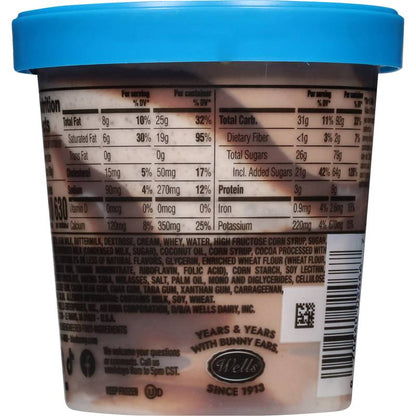 Blue Bunny Soft Chocolate Cookies and Cream Swirl Iced Frozen Dessert, 16 fl oz Pint