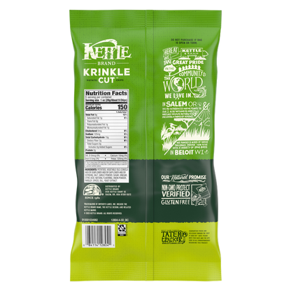 Kettle Brand Krinkle Cut Dill Pickle Potato Chips 5oz