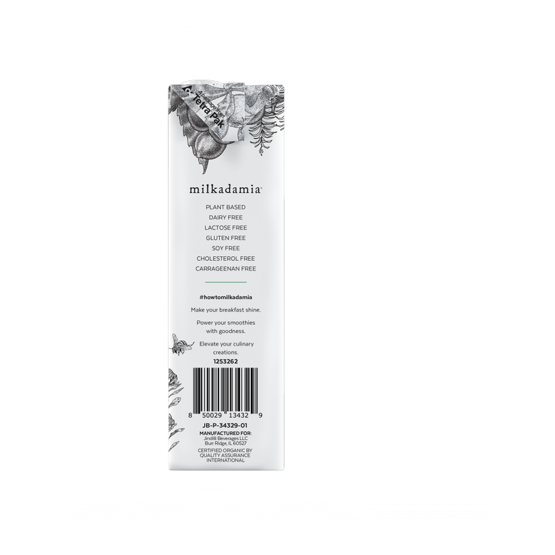 Milkadamia Organic Artisan Macadamia Milk 32oz Carton