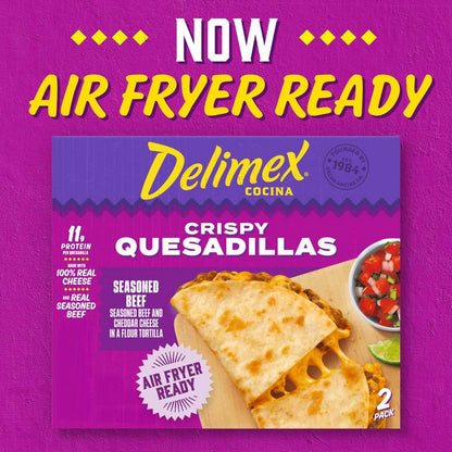 Delimex Seasoned Beef Crispy Quesadillas, 7 oz box