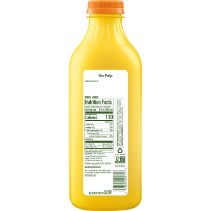 Tropicana No Pulp Orange Juice 46oz Btl
