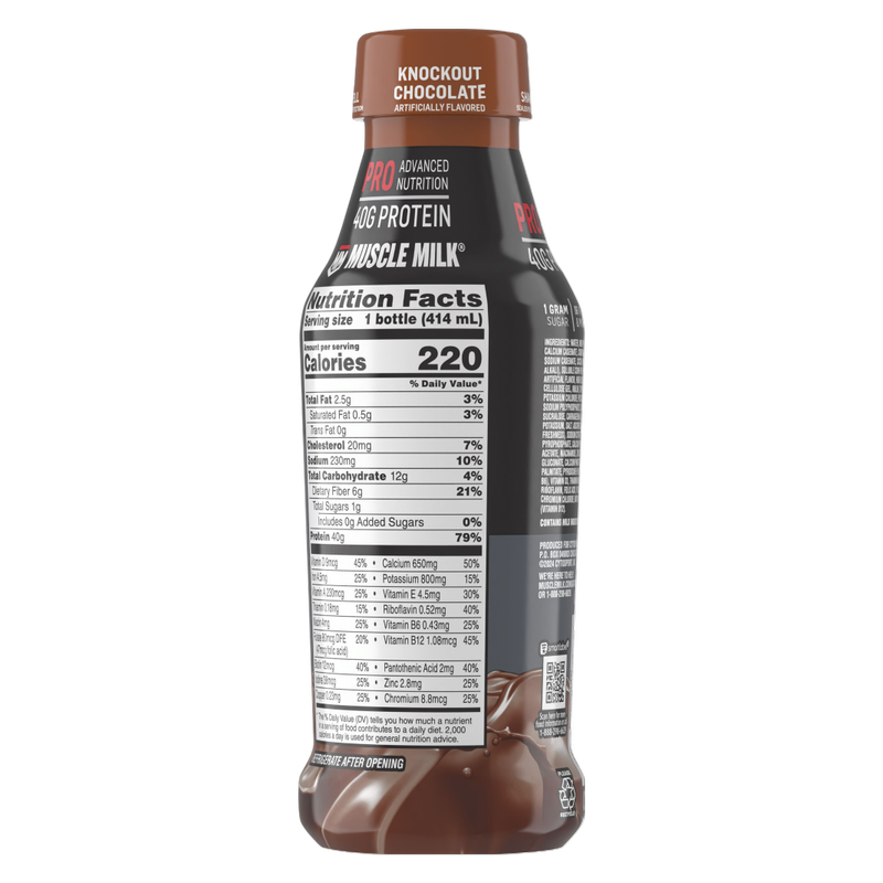 Muscle Milk Chocolate Protein Shake Knockout 14oz Btl