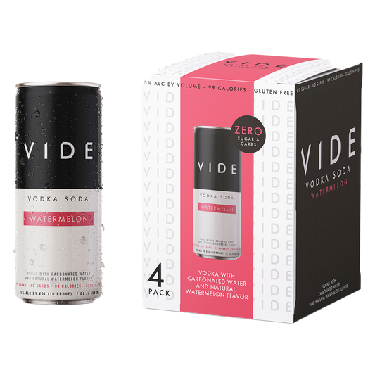 VIDE Watermelon Vodka Soda 4pk 12oz Can 5% ABV