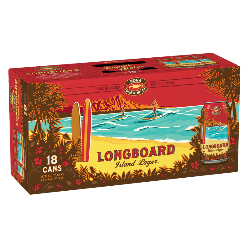 Kona Longboard Island Lager 18pk 12oz Can 4.6% ABV