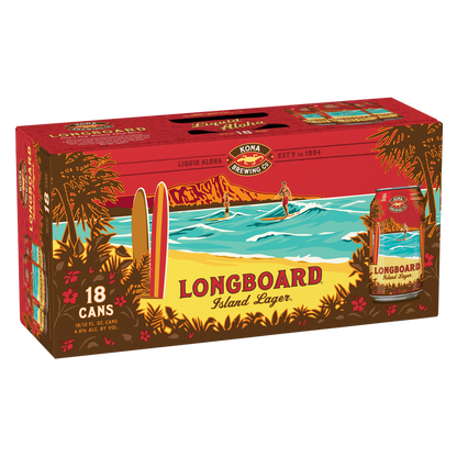 Kona Longboard Island Lager 18pk 12oz Can 4.6% ABV