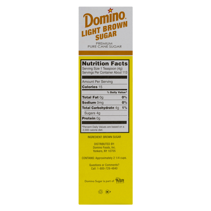 Domino Pure Cane Light Brown Sugar 1lb