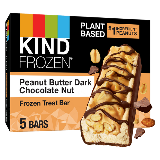 KIND FROZEN Peanut Butter Dark Chocolate Nut Frozen Treat Bars, 5 Pack, 1.6 Oz Bars
