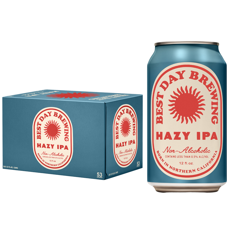Best Day Hazy IPA Non-Alcoholic 6pk 12oz Can 0.0% ABV