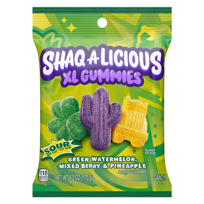 SHAQ-A-LICIOUS Sour Gummies, 6.2 oz