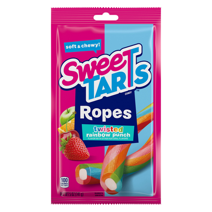 SweeTARTS Twisted Rainbow Punch Ropes 5oz