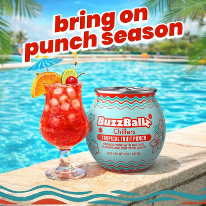 BuzzBallz Chillers Tropical Fruit Punch 187ml