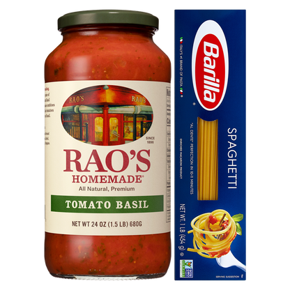 Barilla Spaghetti & Rao's Tomato Basil Sauce Bundle