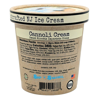 Sip 'N Swirl Good Ol' Cannoli Ice Cream 16 fl oz