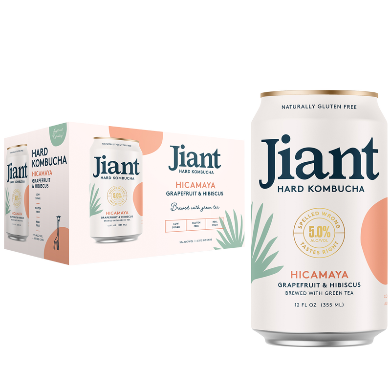 Jiant Hicamaya Hard Kombucha 4pk 12oz can 4.5% ABV